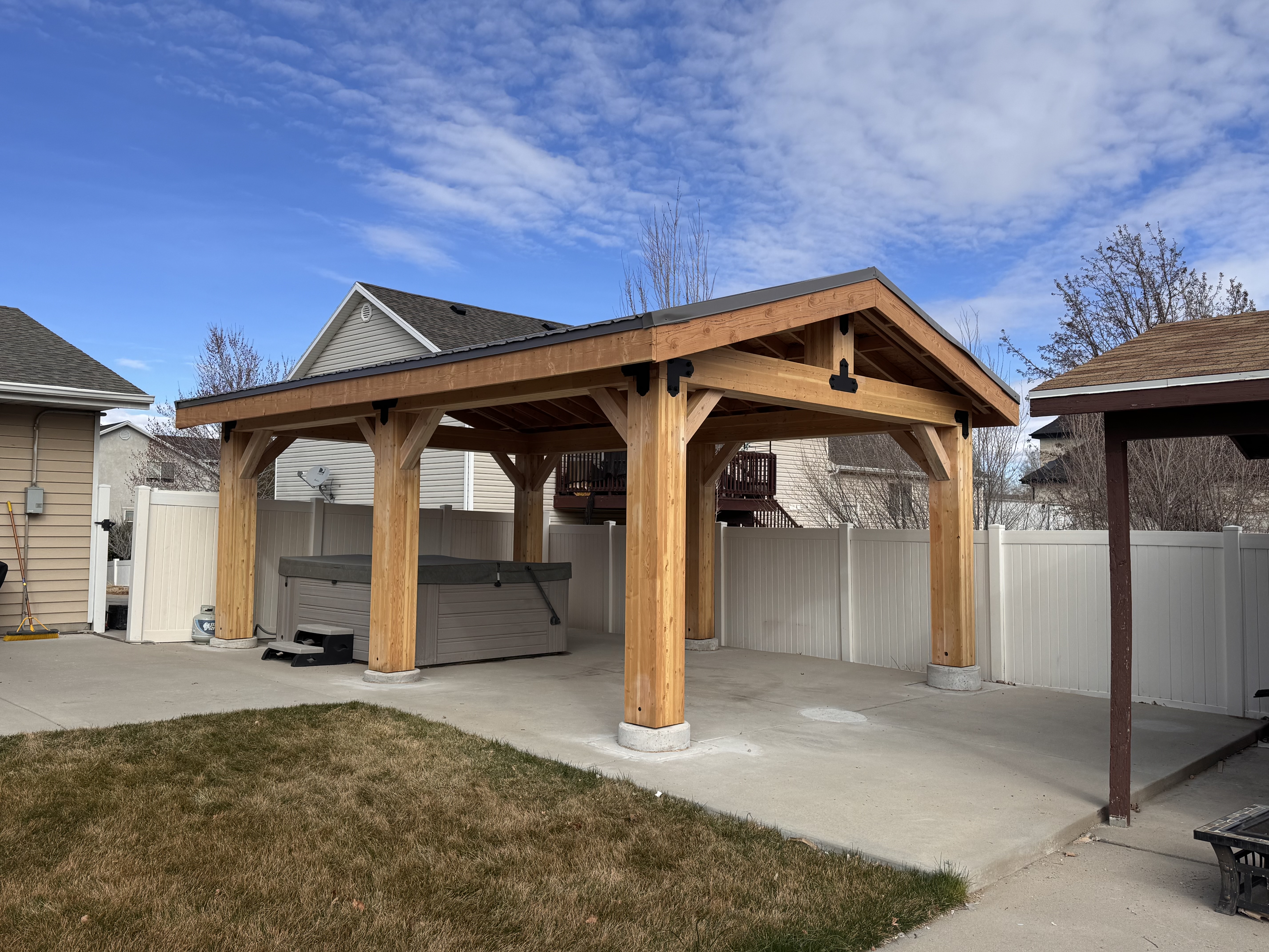 From Scratch Timber-Framed Pavilion in Orem Utah